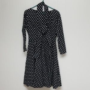 50s' style Black and White Polka dot Dress